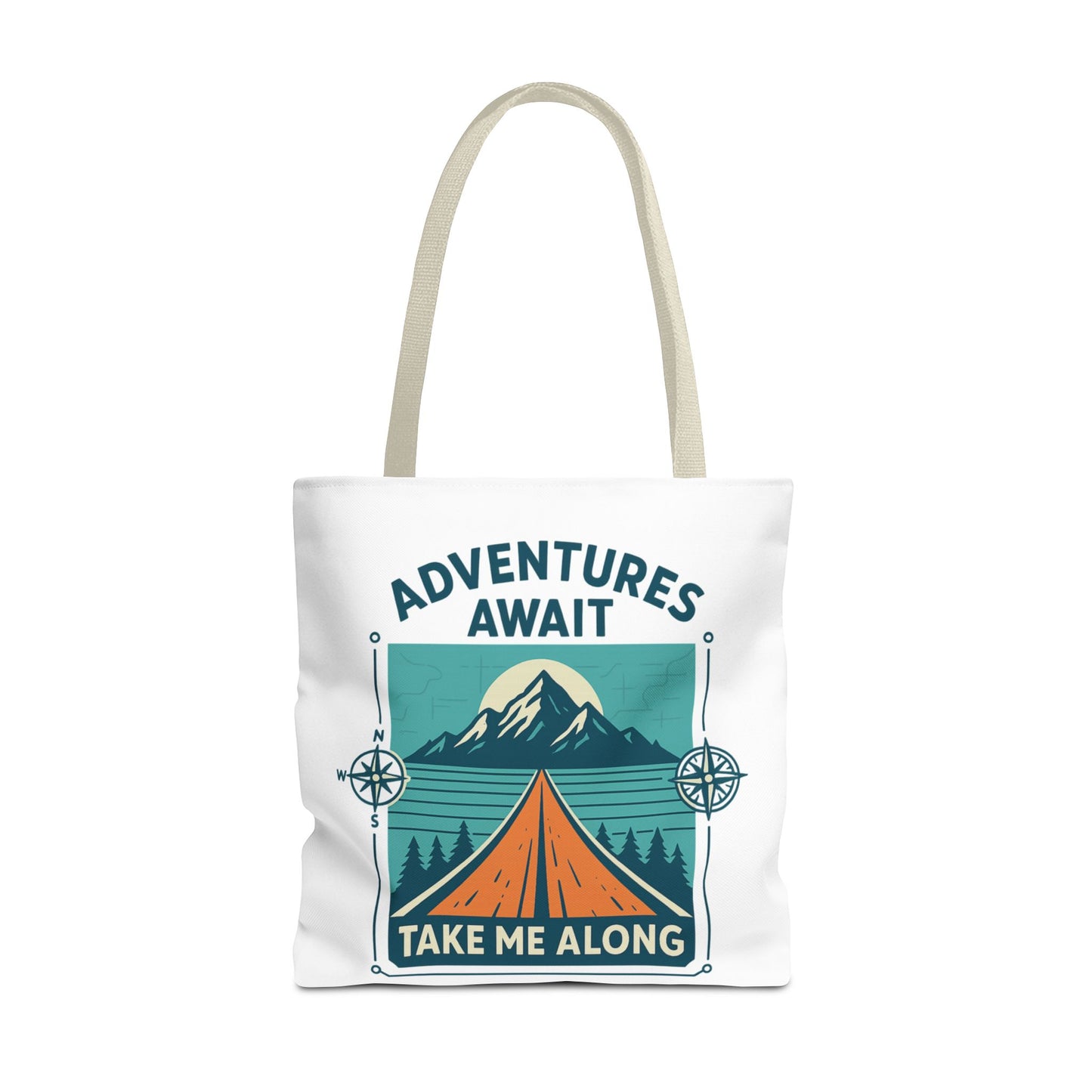 Adventures Await – Take Me Along Tote Bag
