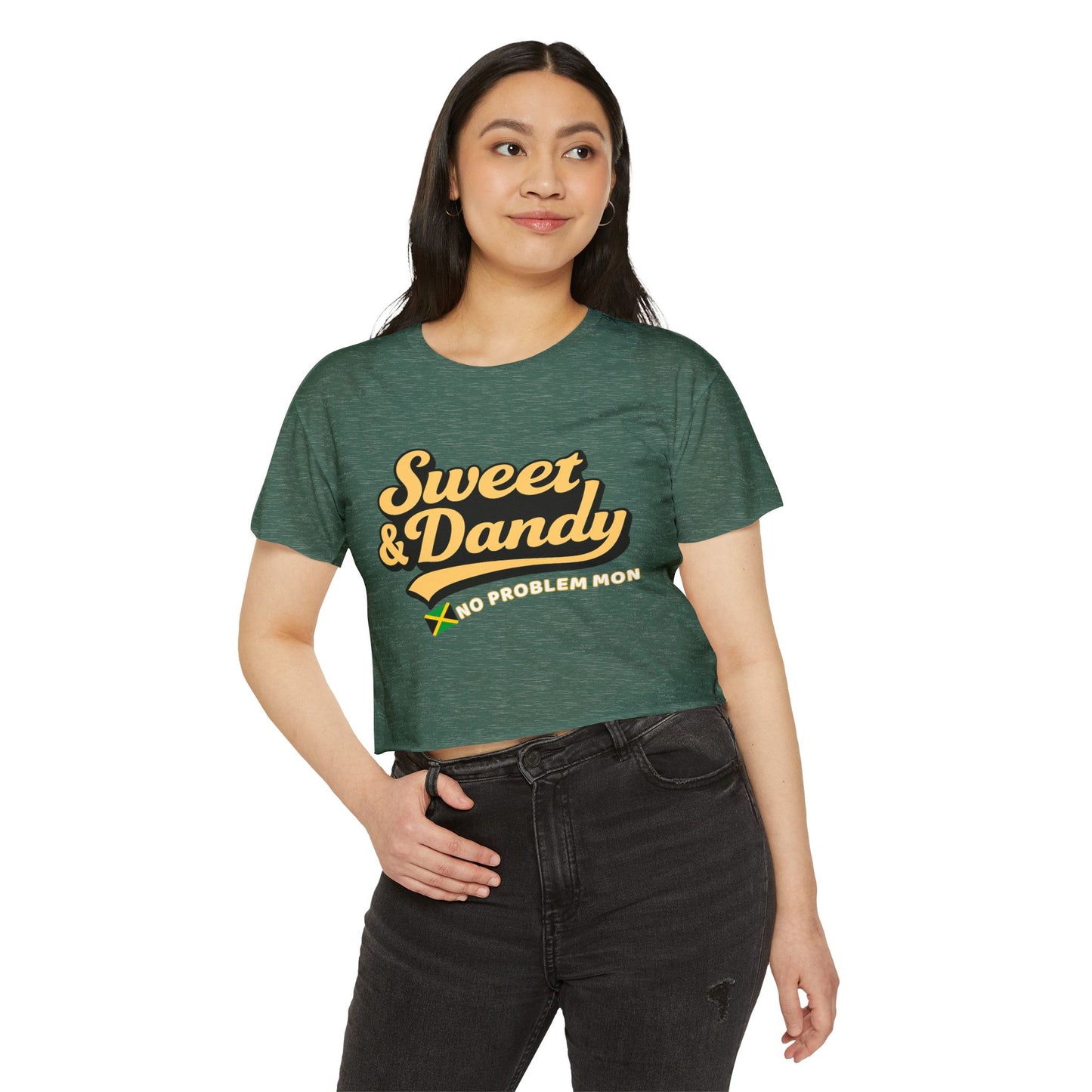 Sweet & Dandy Jamaica Crop Tee — “No Problem Mon” Edition