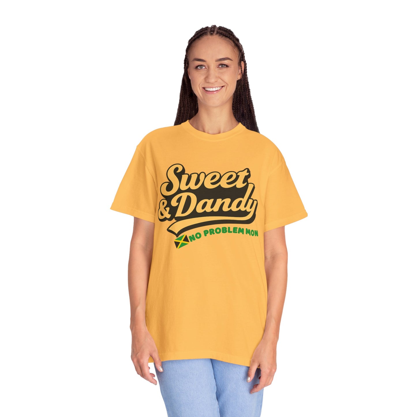 Sweet & Dandy Jamaica Oversized Tee – No Problem Mon | Retro Jamaican Shirt | Festival Style, Unisex Fit