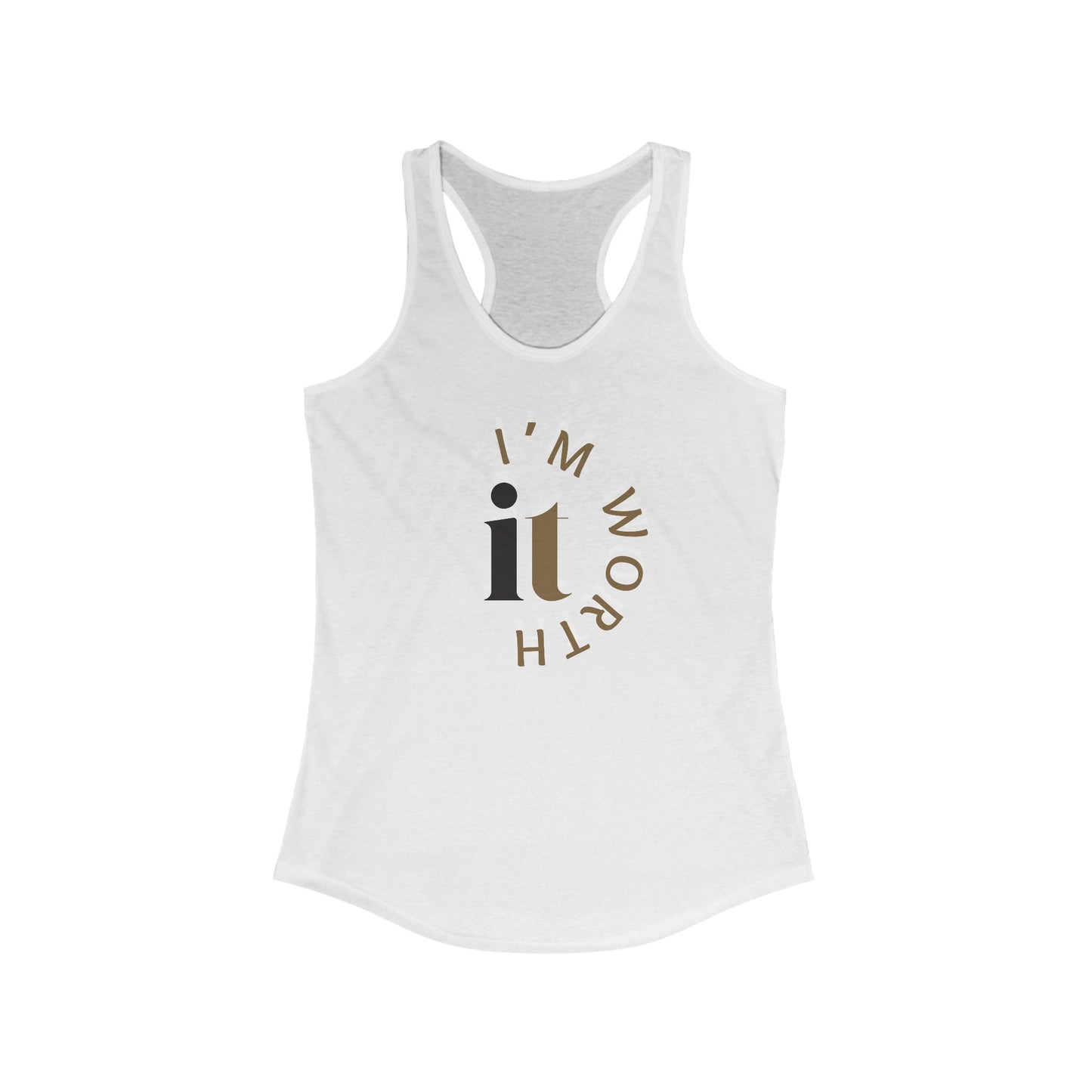 "I’M WORTH IT" WOMEN'S RACERBACK TANK