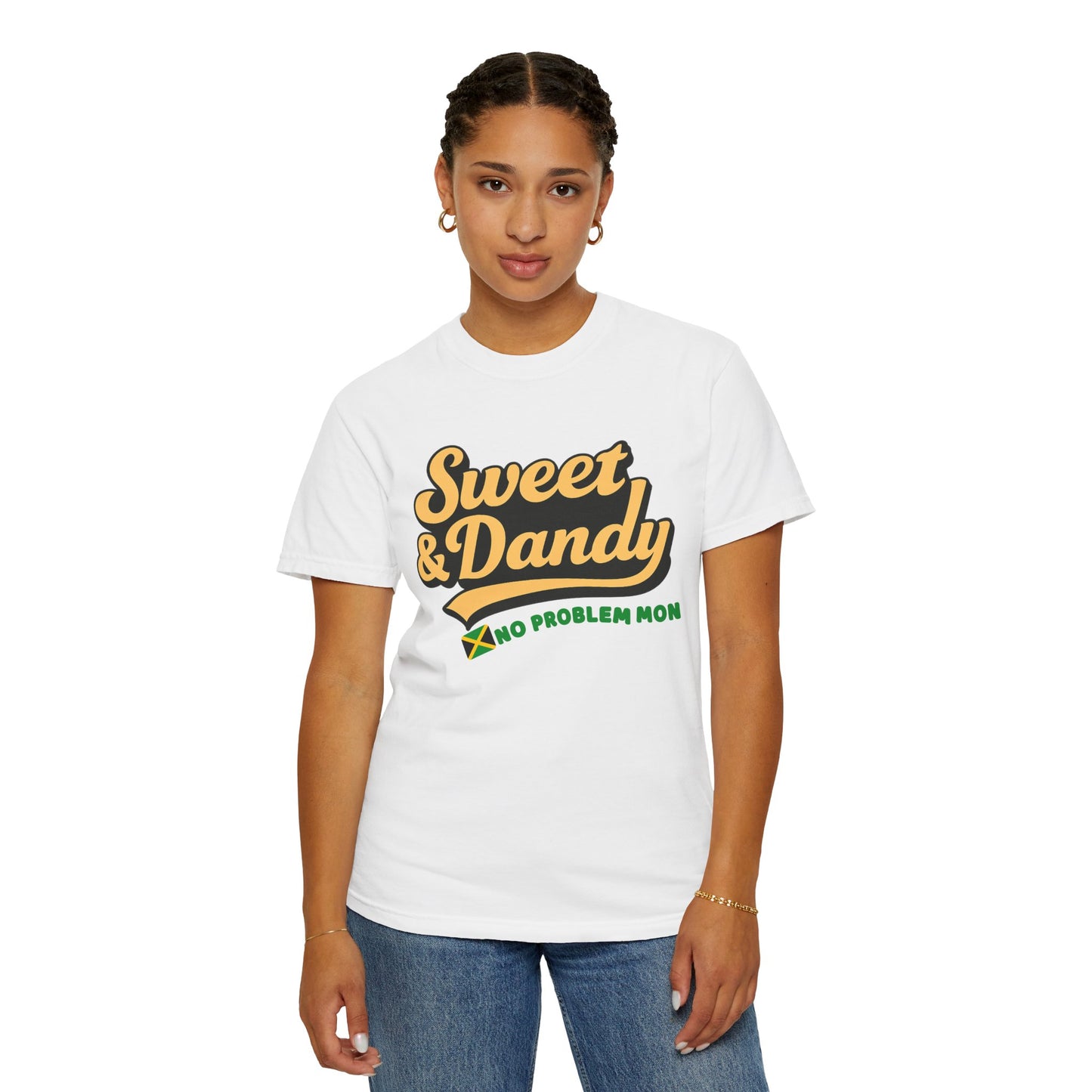 Sweet & Dandy Jamaica Oversized Tee – No Problem Mon | Retro Jamaican Shirt | Festival Style, Unisex Fit