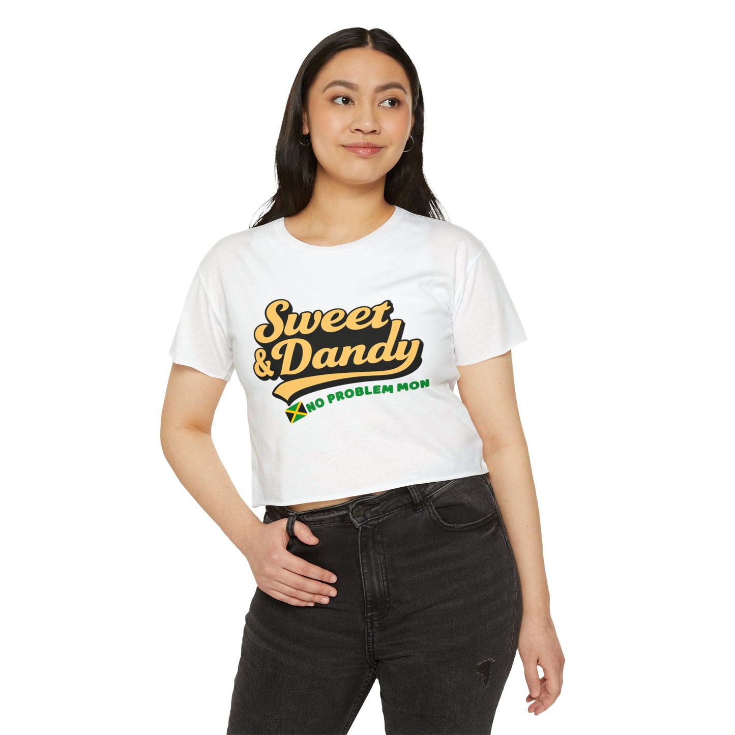 Sweet & Dandy Jamaica Crop Tee — “No Problem Mon” Edition