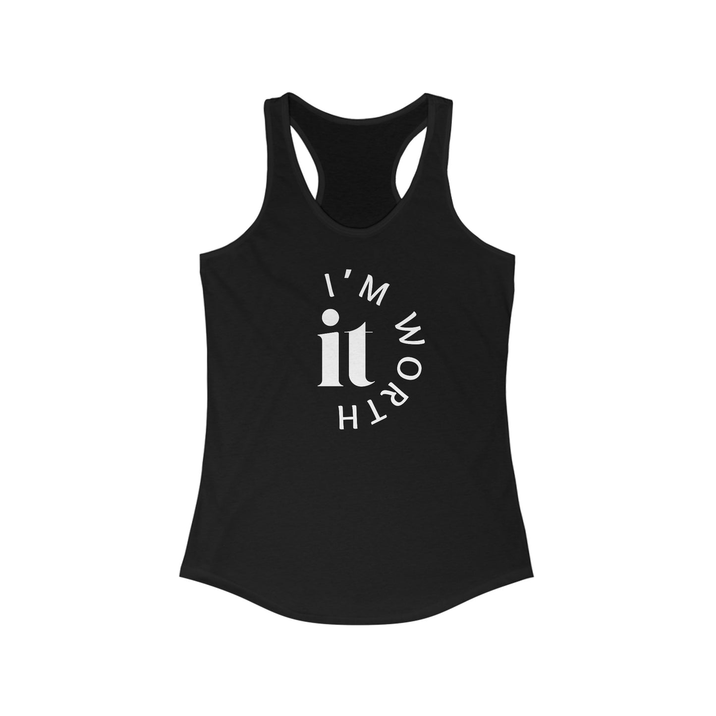 "I’M WORTH IT" WOMEN'S RACERBACK TANK