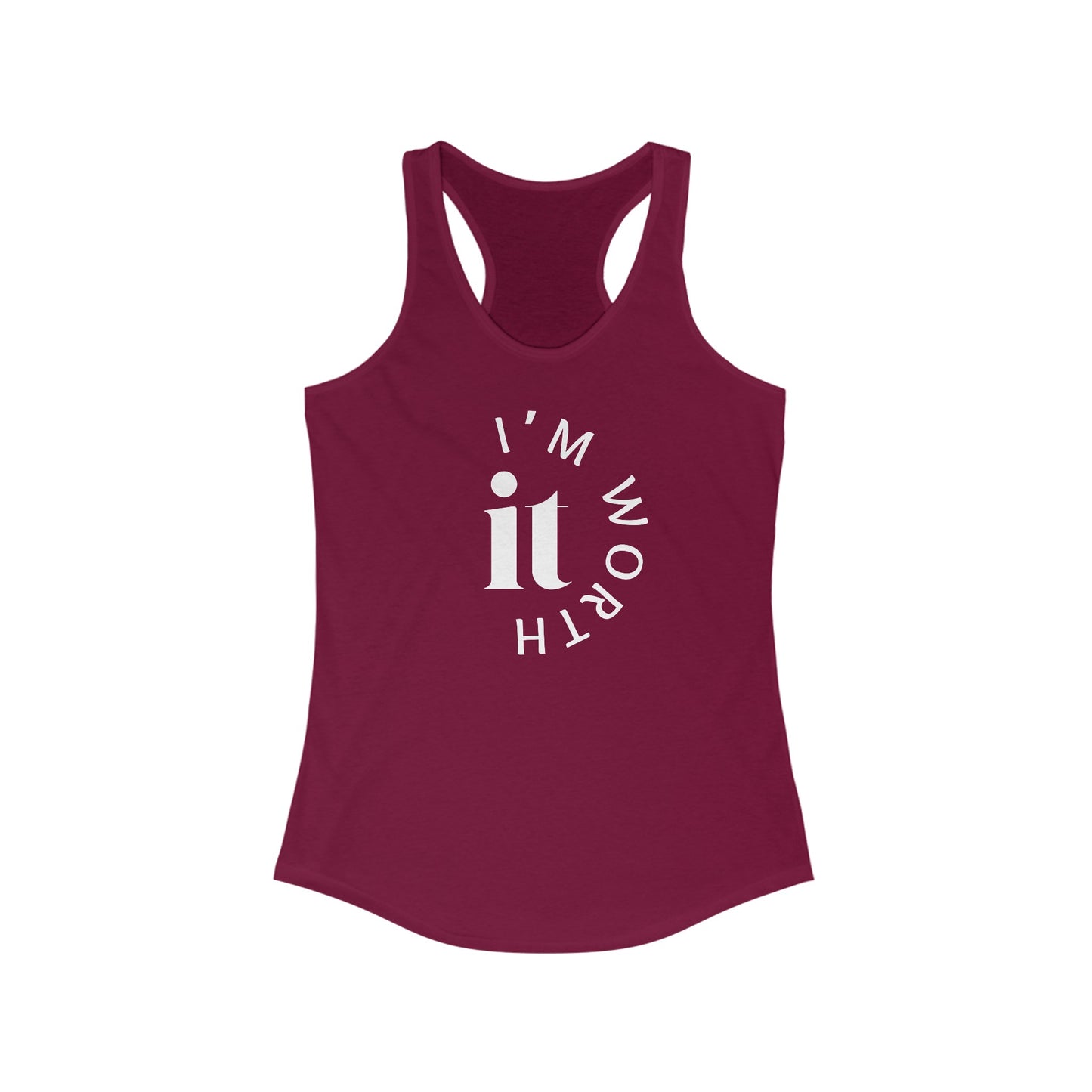 "I’M WORTH IT" WOMEN'S RACERBACK TANK