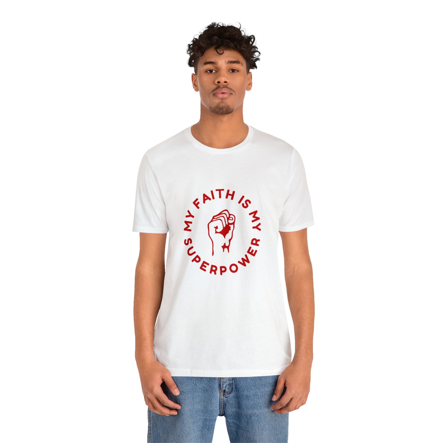 My Faith Is My Superpower Unisex Jersey Short Sleeve Tee