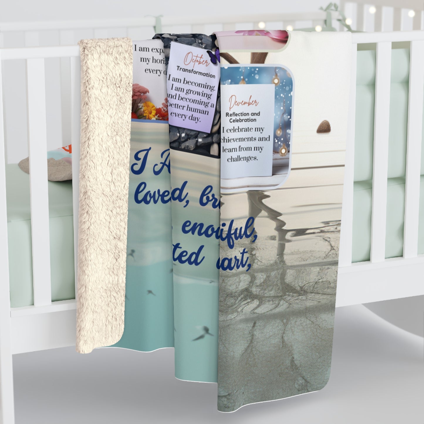 MONTHLY AFFIRMATION: A 12-MONTH JOURNEY OF SELF-LOVE PREMIUM MINK SHERPA FLEECE BLANKET