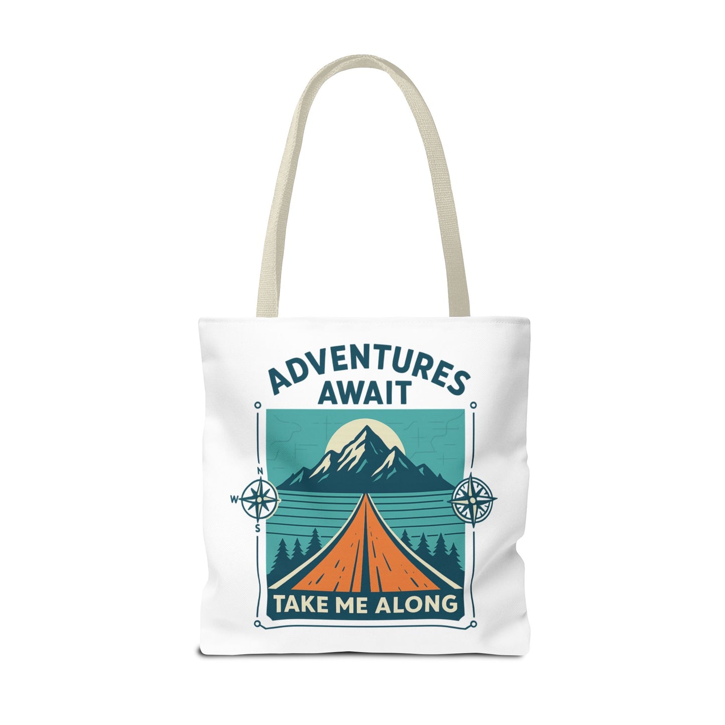 Adventures Await – Take Me Along Tote Bag