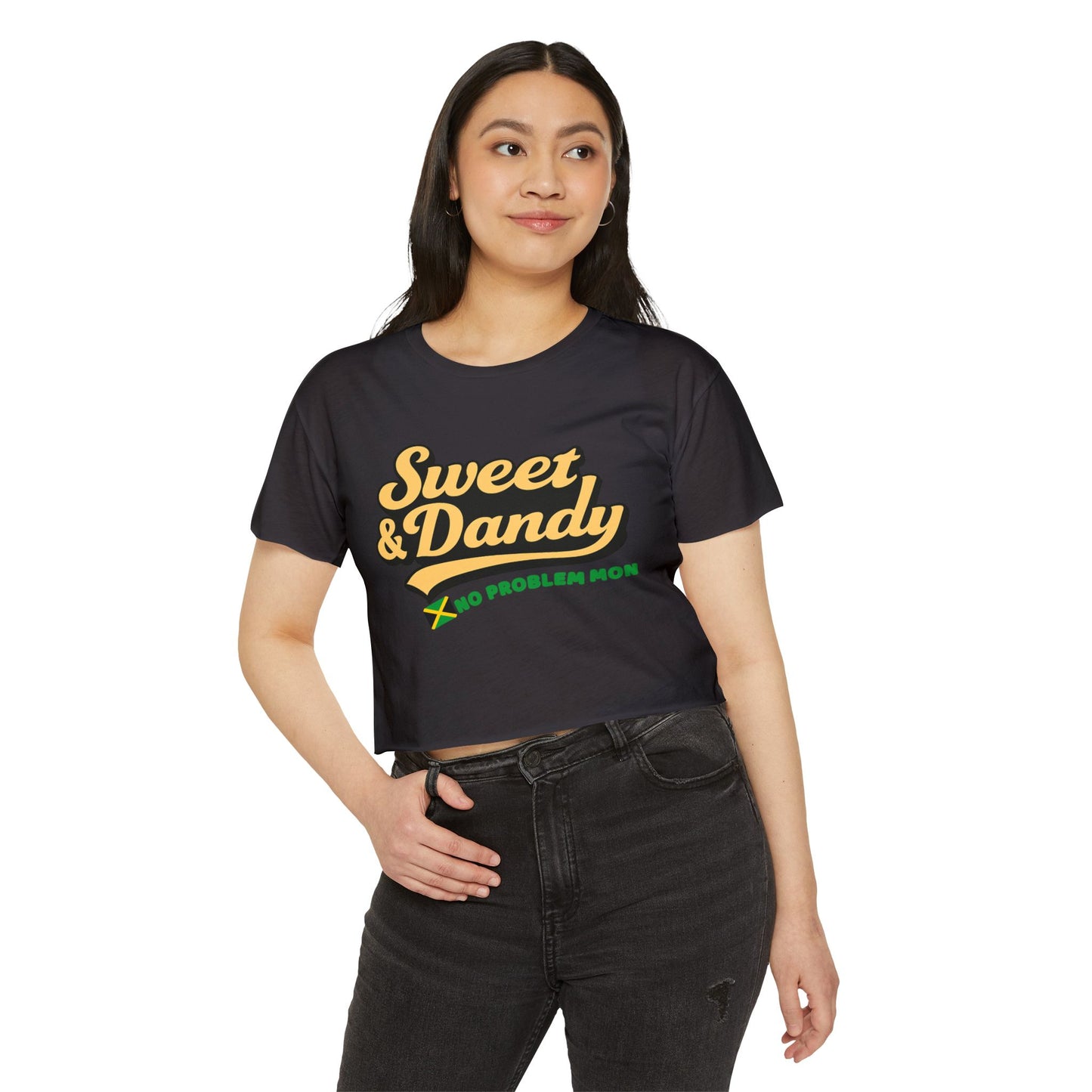 Sweet & Dandy Jamaica Crop Tee — “No Problem Mon” Edition