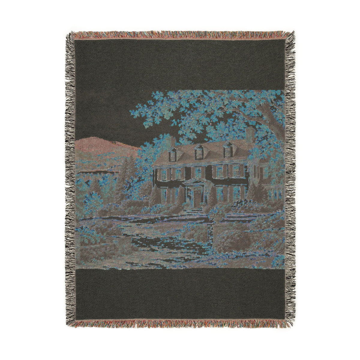 Autumn at Home Woven Throw — Colonial Landscape | 100% Cotton