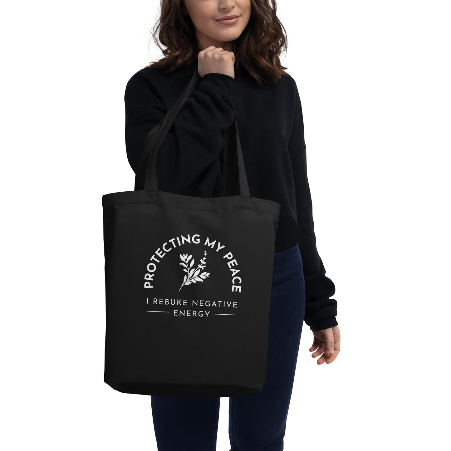 Protecting My Peace Tote Bag – “I Rebuke Negative Energy”