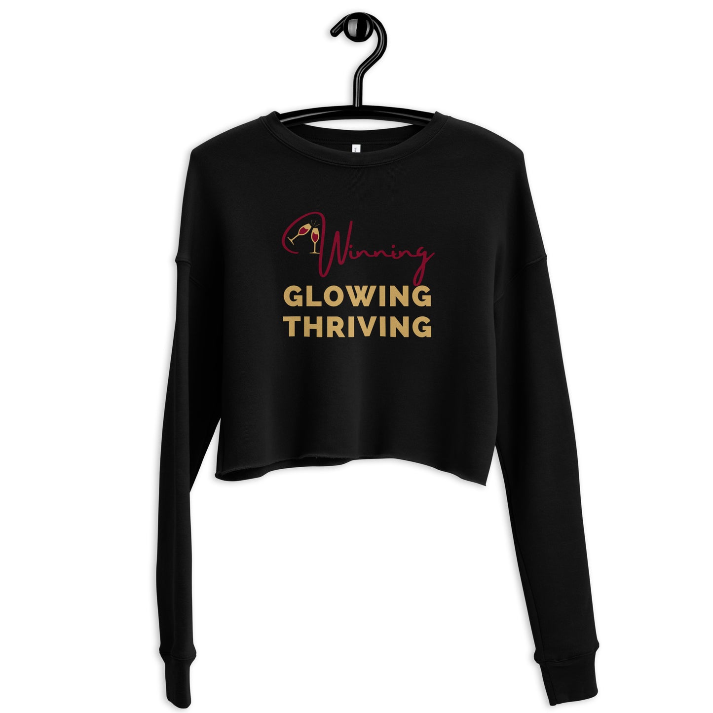WINNING, GLOWING, THRIVING CROPPED SWEATSHIRT