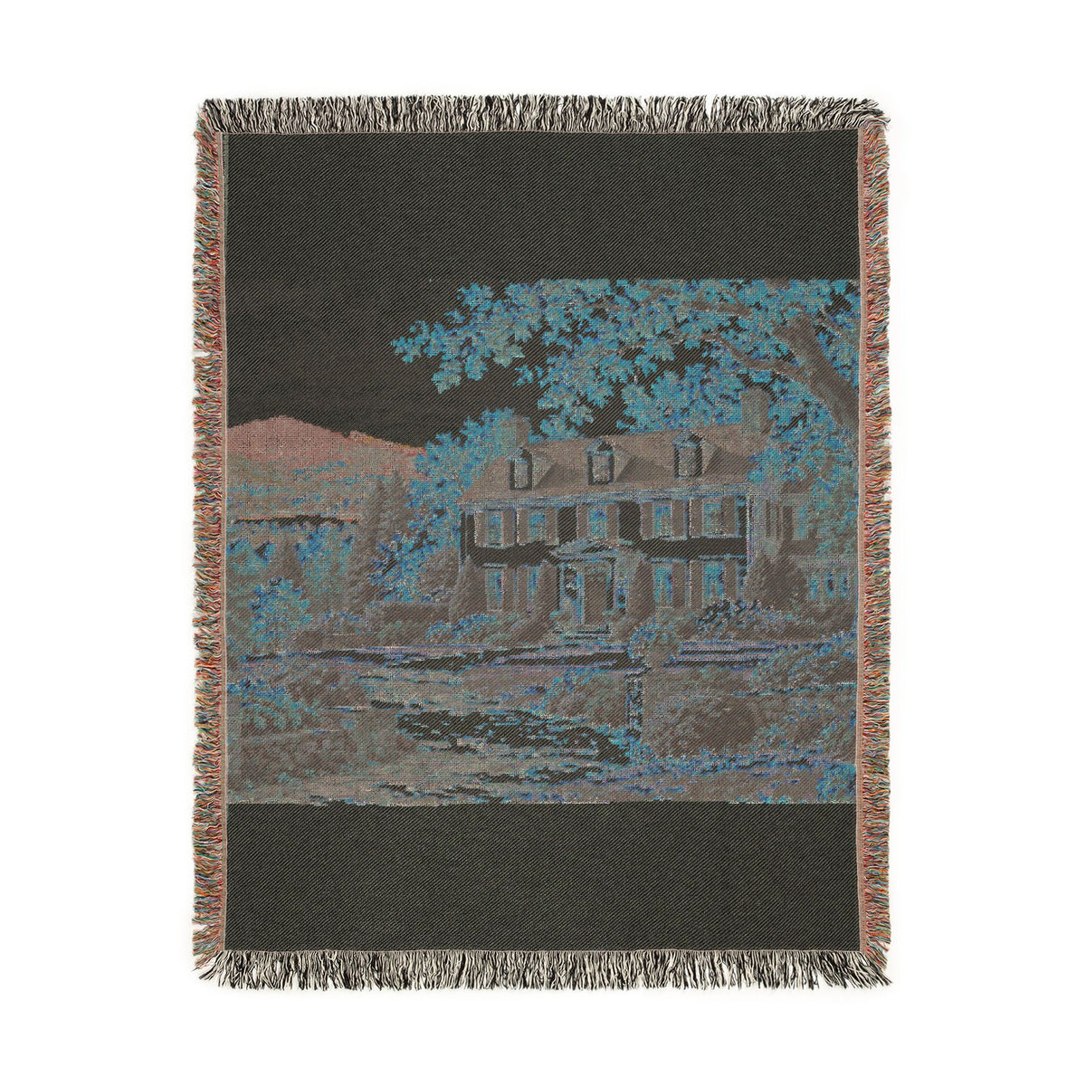 Autumn at Home Woven Throw — Colonial Landscape | 100% Cotton