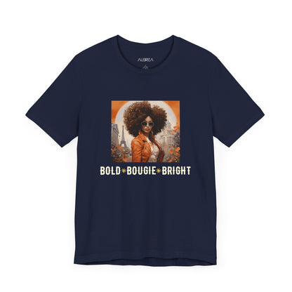 T-Shirt - Black Girl Magic Bold Bougie Shining Bright Vintage Collage Tee