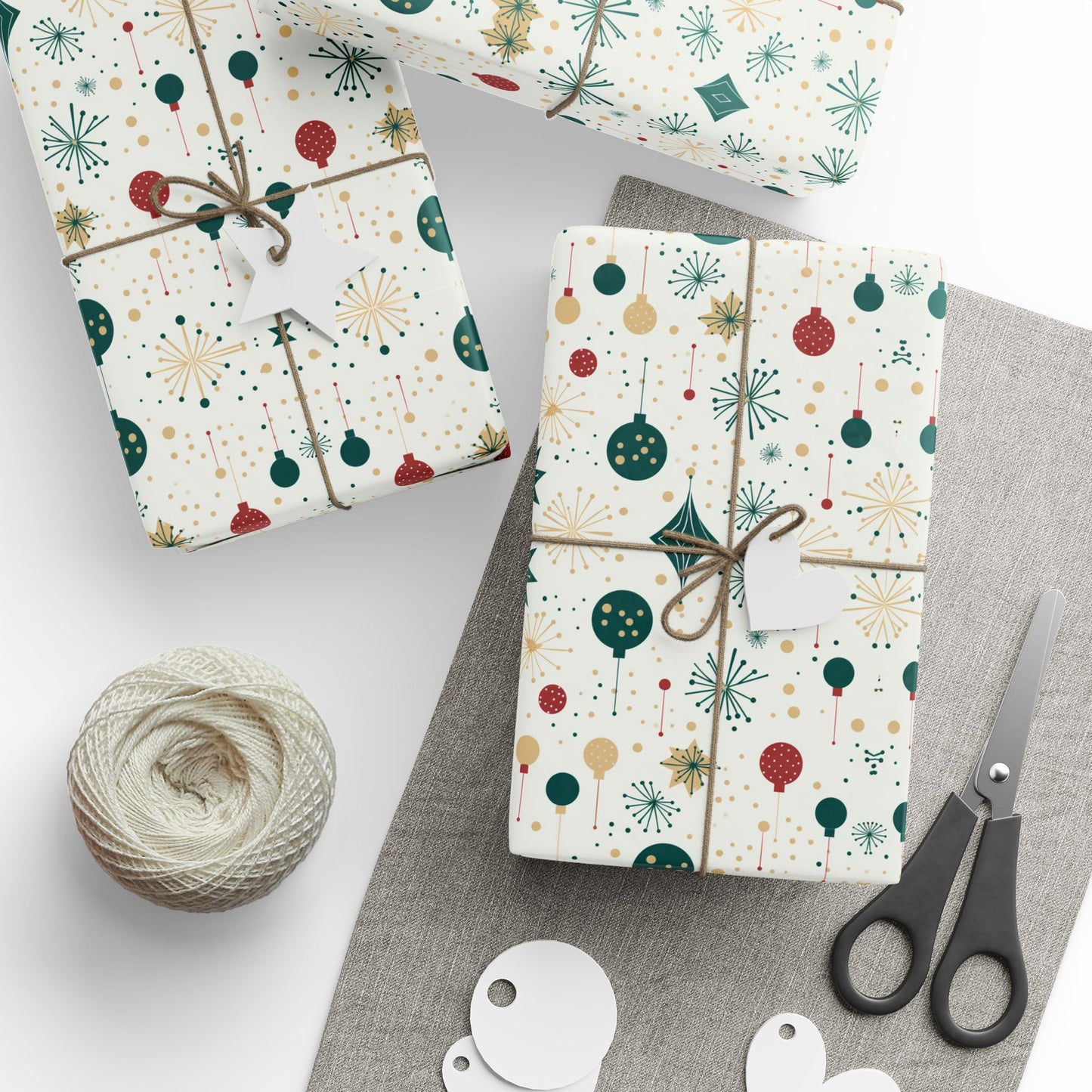 Festive Star Christmas Colorful Holiday Wrapping Paper