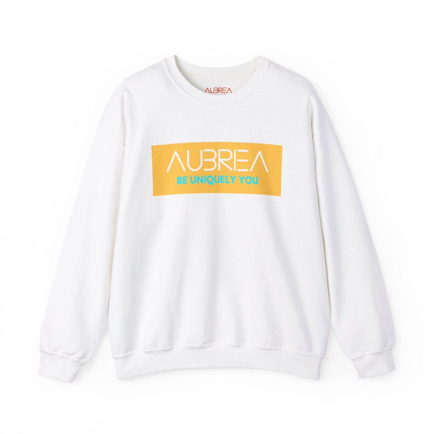 AUBRIEA "BE UNIQUELY YOU" COLOR BLOCK CREWNECK SWEATSHIRT - SUN