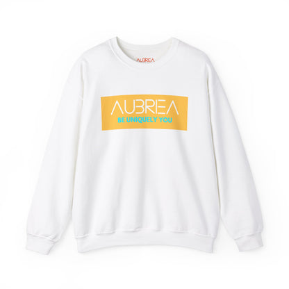 AUBRIEA "BE UNIQUELY YOU" COLOR BLOCK CREWNECK SWEATSHIRT - SUN