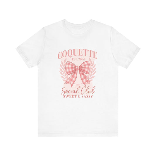 Sweet & Sassy Coquette Social Club Tee – EST. 2024