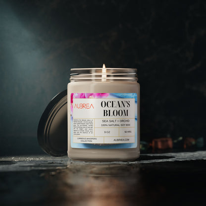 Ocean's Bloom Sea Salt + Orchid Scented Soy Candle, 9oz