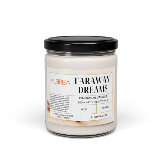 Faraway Dreams Cinnamon Vanilla Scented Soy Candle, 9oz