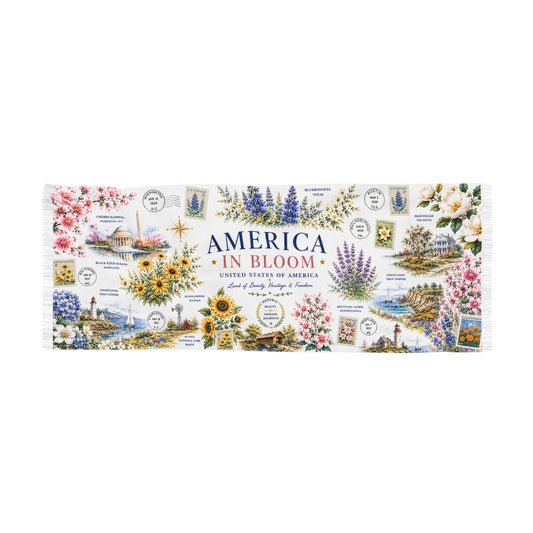 America in Bloom Scarf | United States Floral Heritage Edition | AUBRIEA