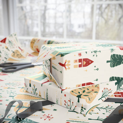 Nordic Scandinavian Forest Holiday Wrapping Paper