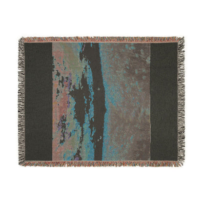 Serene Landscape at Dawn Woven Throw — Wildflower Tapestry | 100% Cotton