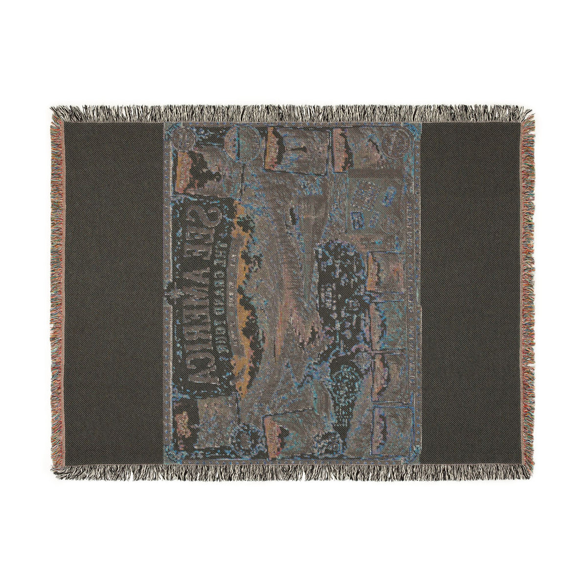 See America: The Grand Tour Woven Throw Blanket — Vintage Travel Map Design