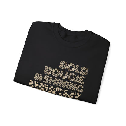 BOLD BOUGIE & SHINING BRIGHT LUXE MINIMALIST SWEATSHIRT