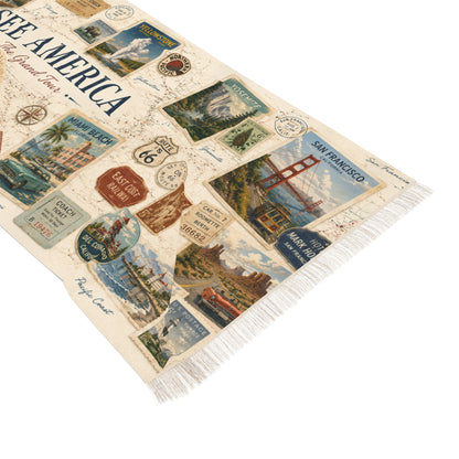 See America: The Grand Tour Scarf | Vintage Travel Edition | AUBRIEA