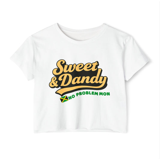 Sweet & Dandy Jamaica Crop Tee — “No Problem Mon” Edition