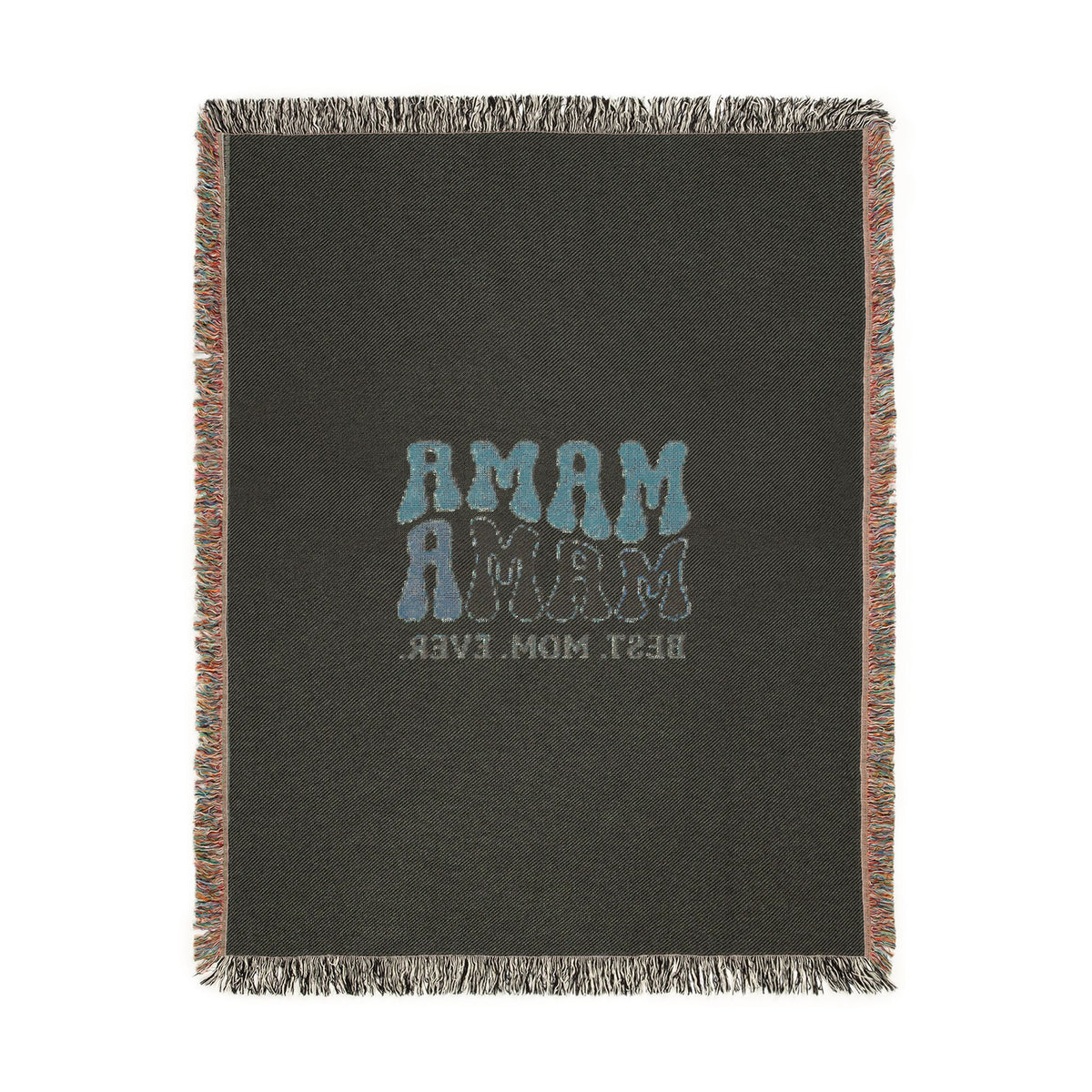Mama Mama Woven Blanket — "Best Mom Ever" Retro Mom Throw Blanket