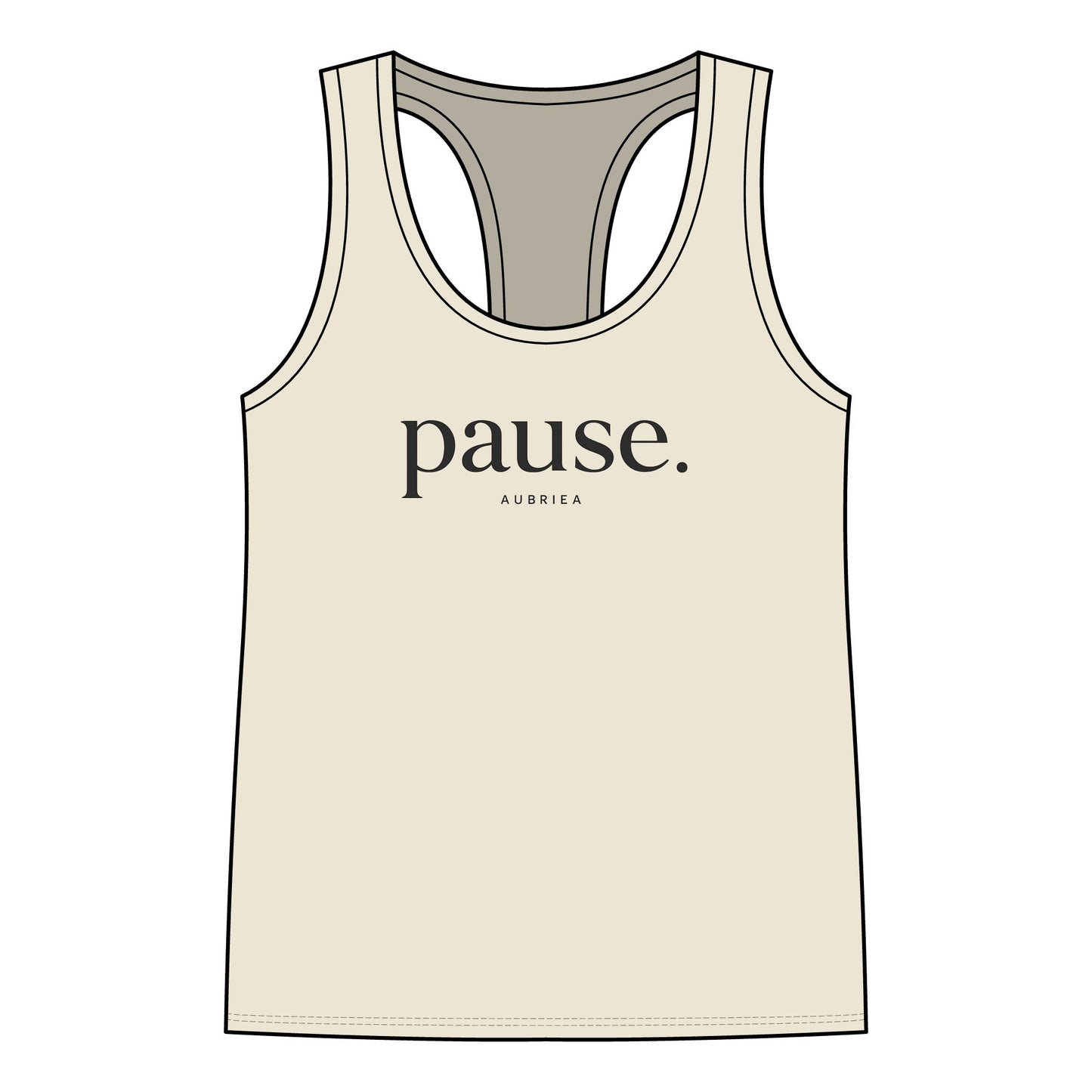 pause. Racerback Tank Top