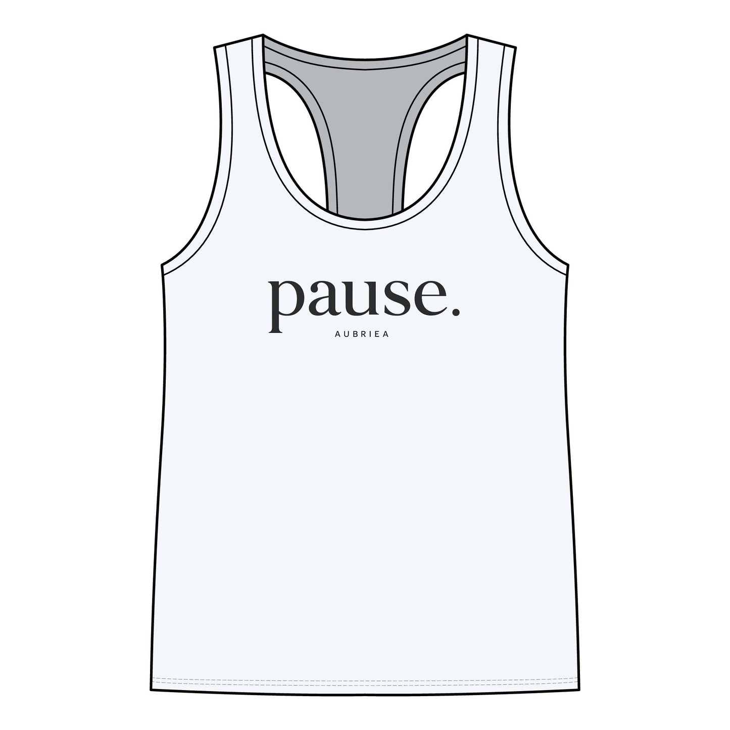 pause. Racerback Tank Top