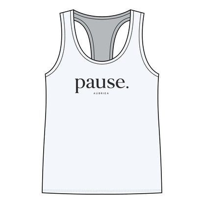pause. Racerback Tank Top