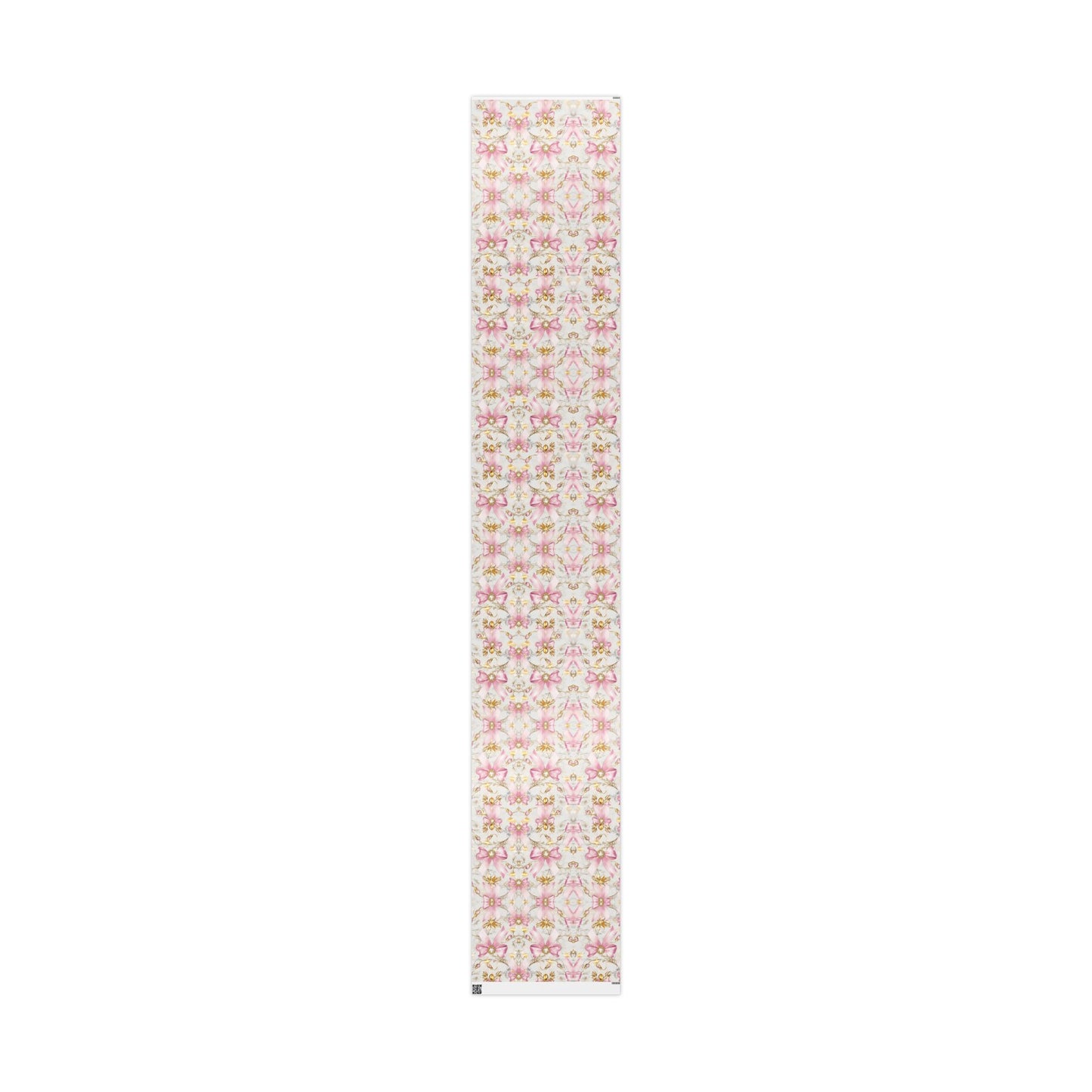 Coquette Christmas Trees with Pink Ribbon Gift Wrapping Paper