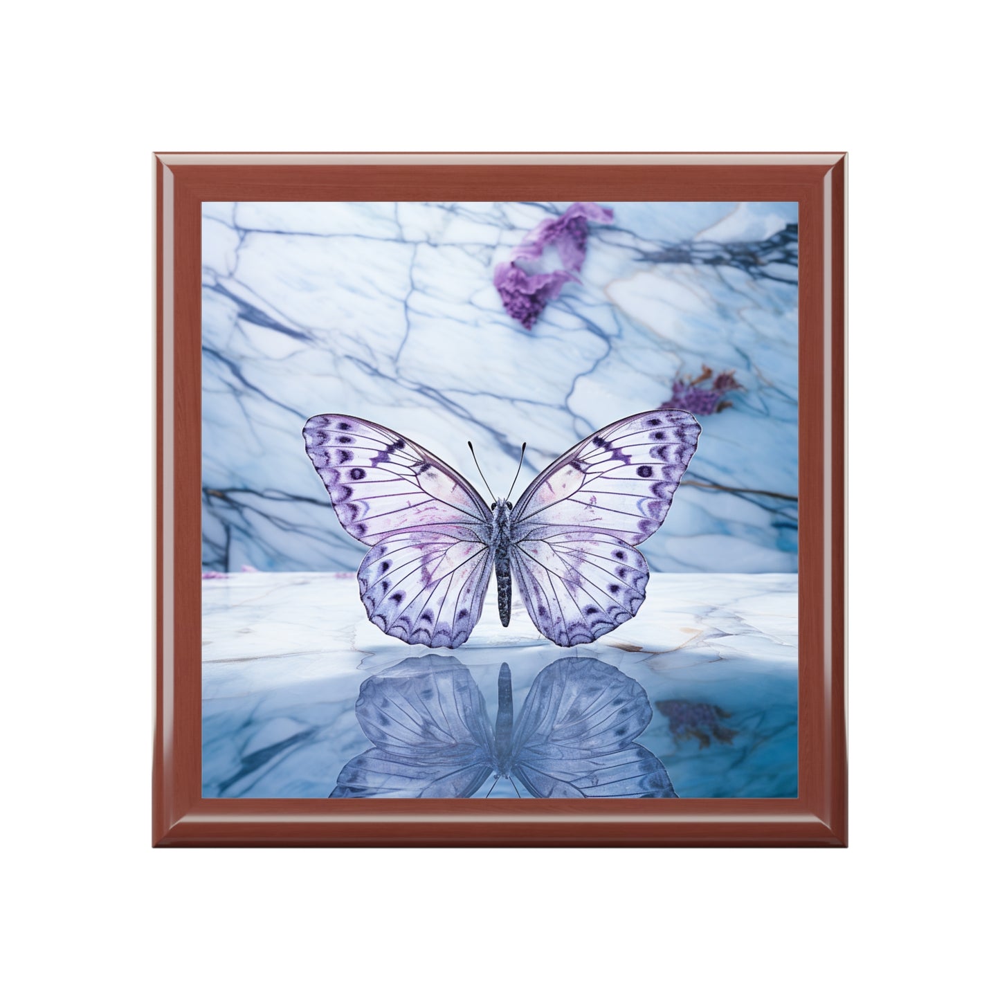 Lavender Butterfly  Flutter Jewelry Box