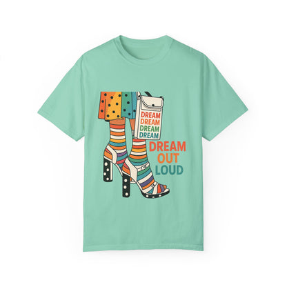 Dream Out Loud Rainbow-Inspired T-shirt with Empowering Message