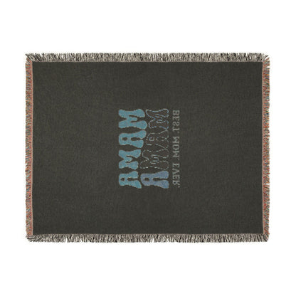 Mama Mama Woven Blanket — "Best Mom Ever" Retro Mom Throw Blanket