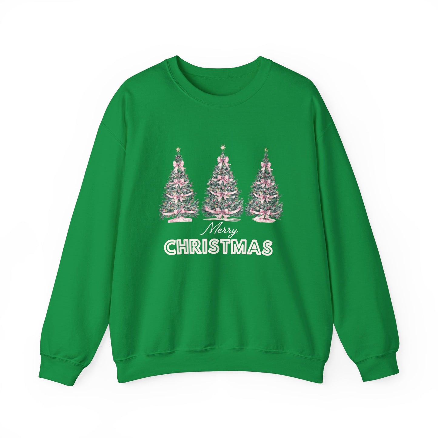 CHRISTMAS TREE COQUETTE BOW SWEATSHIRT