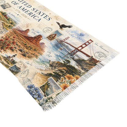 United States of America 250th Anniversary Scarf | Commemorative Travel Edition | AUBRIEA