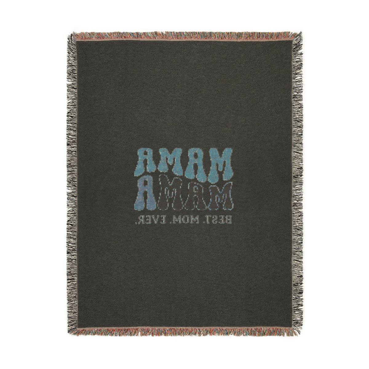 Mama Mama Woven Blanket — "Best Mom Ever" Retro Mom Throw Blanket