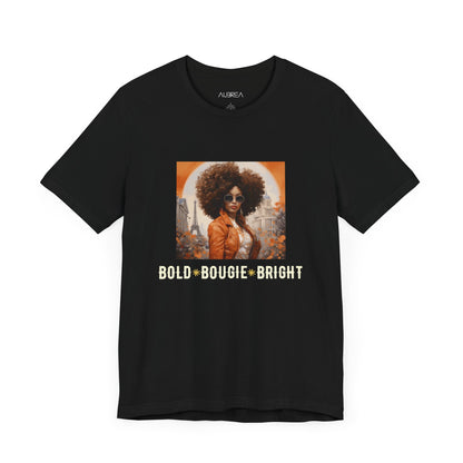T-Shirt - Black Girl Magic Bold Bougie Shining Bright Vintage Collage Tee