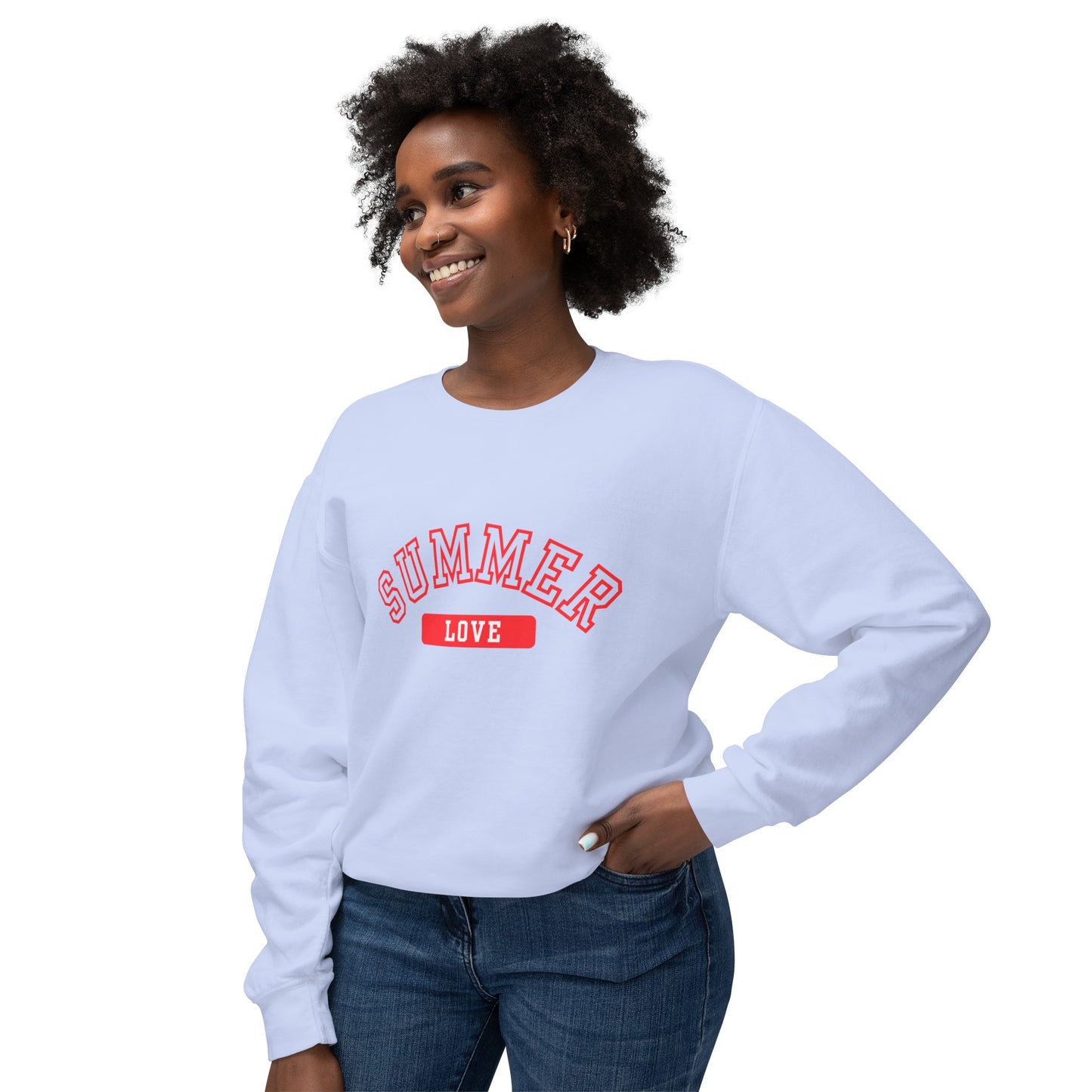 SUMMER LOVE UNISEX LIGHTWEIGHT CREWNECK SWEATSHIRT