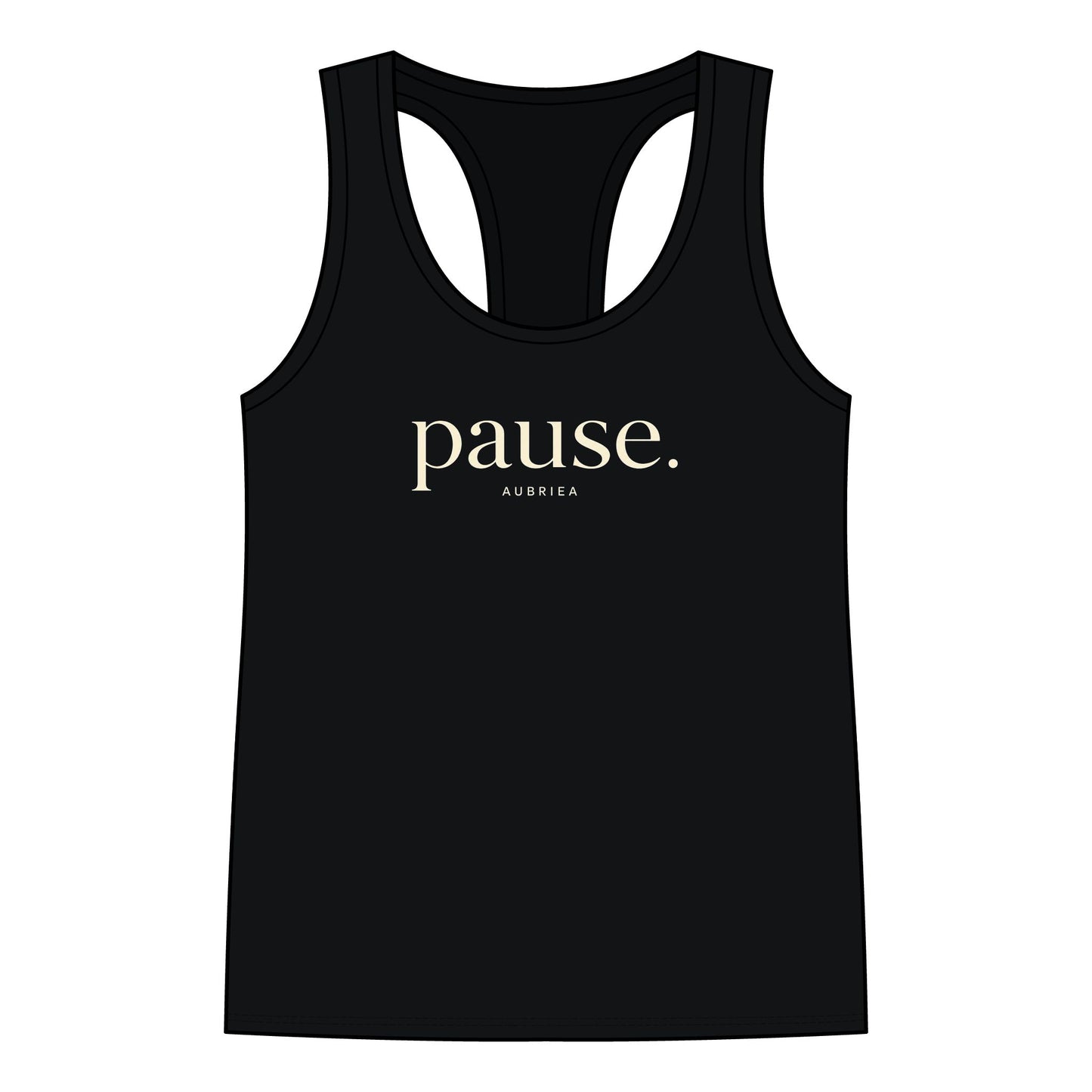 pause. Racerback Tank Top