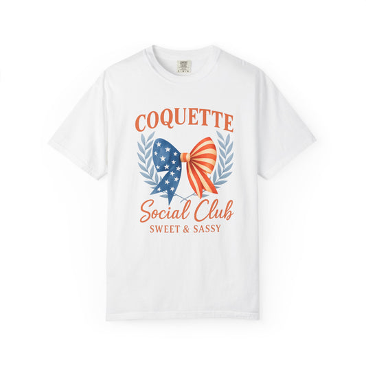 Coquette Social Club Tee — Sweet & Sassy | Americana Edition | Comfort Colors