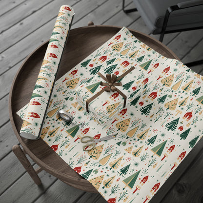 Nordic Scandinavian Forest Holiday Wrapping Paper