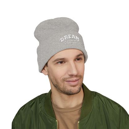 Dream The Impossible Is Possible Embroidered Cuffed Beanie