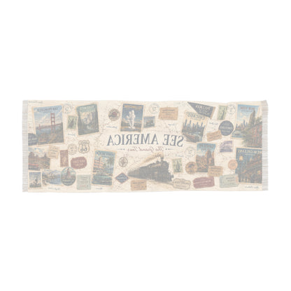 See America: The Grand Tour Scarf | Vintage Travel Edition | AUBRIEA
