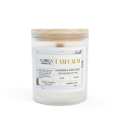 VELOURS (The Velvet) Vanilla Frosted Glass Candle, 11oz