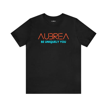 AUBRIEA COLOR LOGO CREWNECK UNISEX JERSEY SHORT SLEEVE TEE